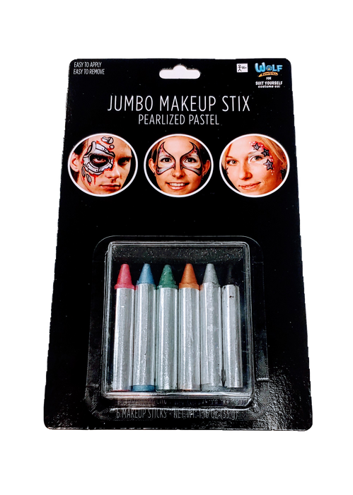 Jumbo Pearlized Pastel Makeup Sticks | 6pcs