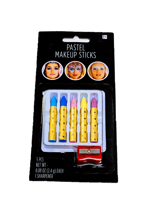 Pastel Makeup Sticks W/Sharpener | 6pcs