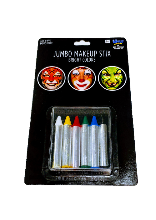 Jumbo Bright Colors Makeup Sticks | 6pcs