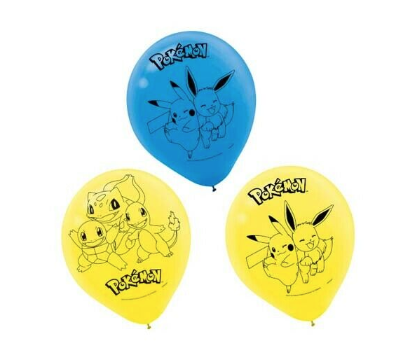 Pokémon Flat Latex Balloons 12" | 6ct