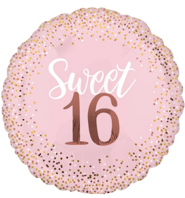 Sixteen Blush Mylar Balloon 18" | 1ct