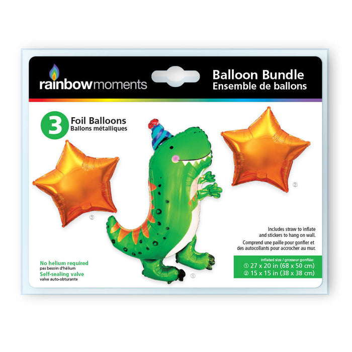 Air-Filled Dinosaur Balloon Bundle | 1ct