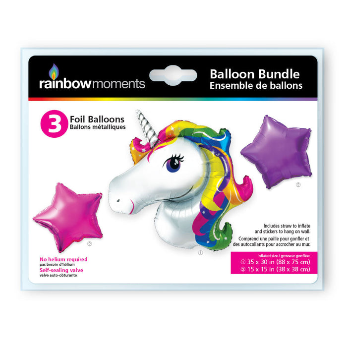 Air filled Unicorn Balloon Bundle | 1ct