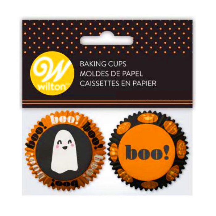 Halloween Boo Ghost Mini Baking Cups 50ct