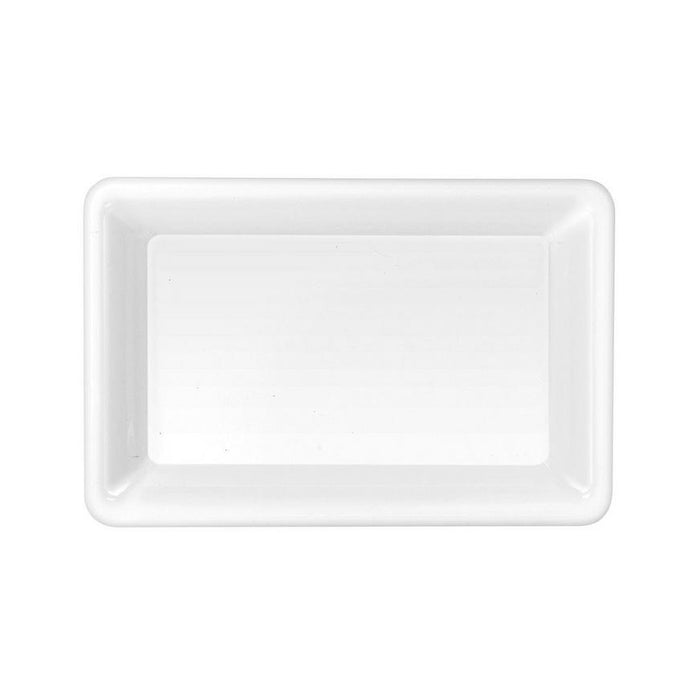 White Plastic Rectangular Tray  9"x14.2" | 1 ct