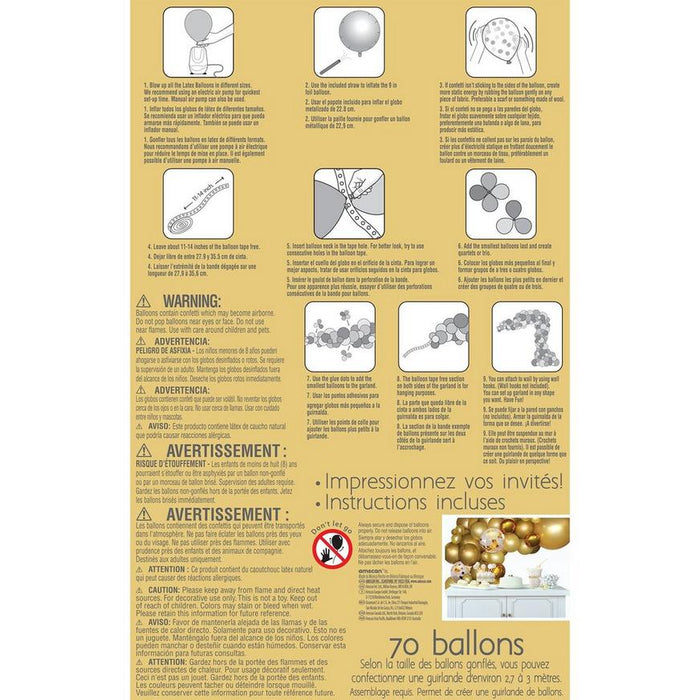Gold Balloon Garland Kit | 1kit