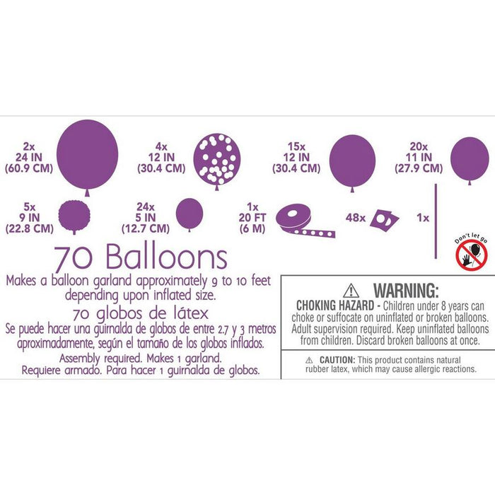 Silver Balloon Garland Kit | 1 set