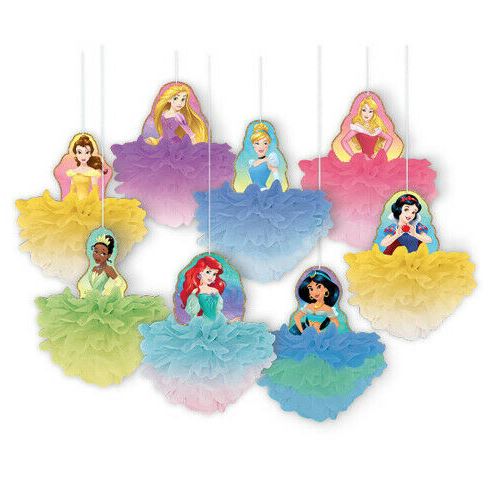Disney Princess Fluffy Decorations | 8ct