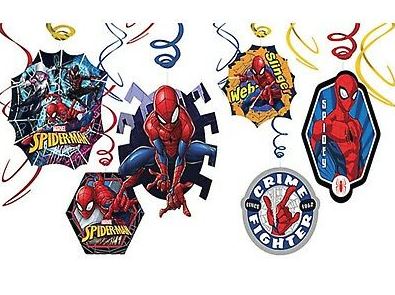 Spider-Man Web Wonder Swirl Decorations | 12ct