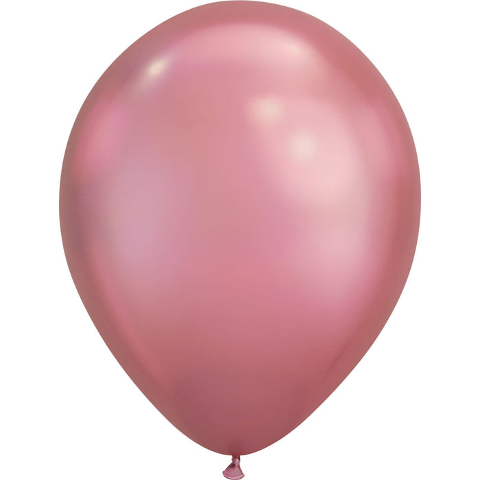 An inflated 11-Inch Chrome Mauve, Qualatex 11" Latex Balloon,