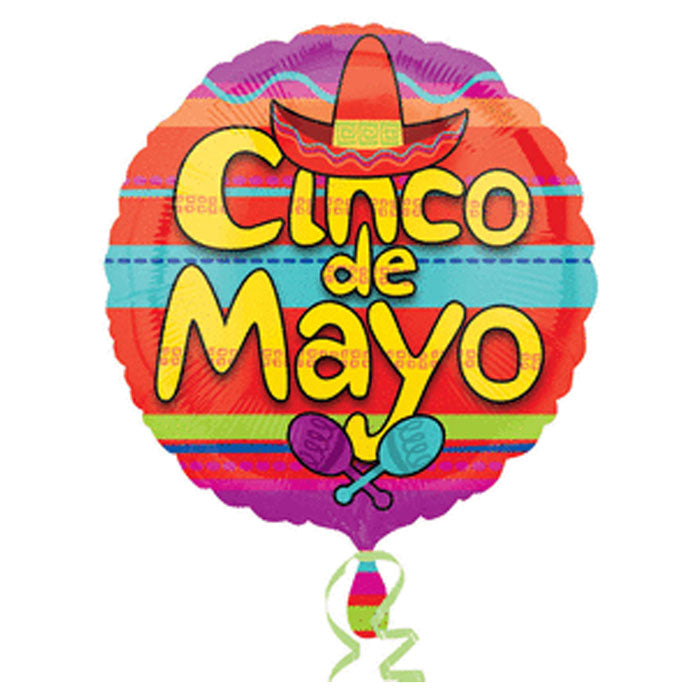 Cinco De Mayo Celebration Mylar Balloon 18" | 1ct