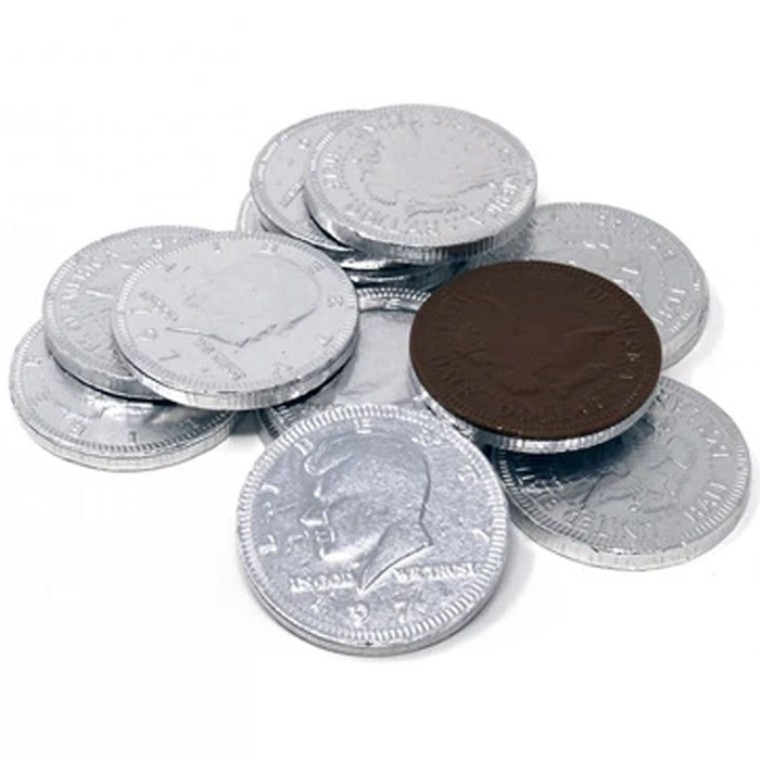 Fort Knox Silver Chocolate Coins 1.5" | 16oz.