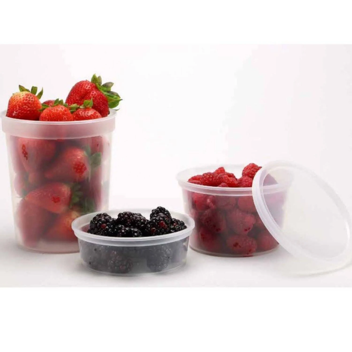 Nicole Home Collection Food Storage Container Round Clear 25 oz | 5ct