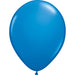 An inflated 11-inch Qualatex Standard Dark Blue Latex Balloon.