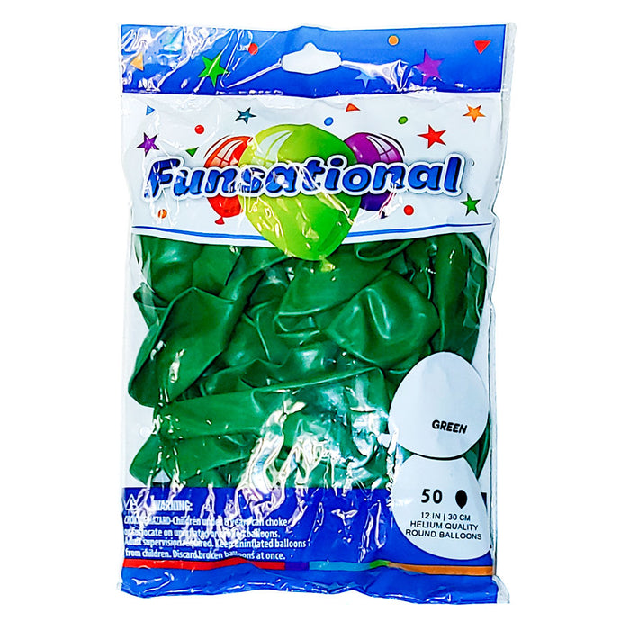 Green Funsational 12" Latex Ballons | 50ct