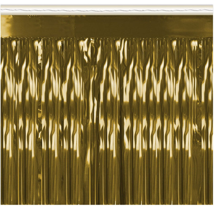 Gold Metallic Fringe Drape 10' x 15" | 1 ct