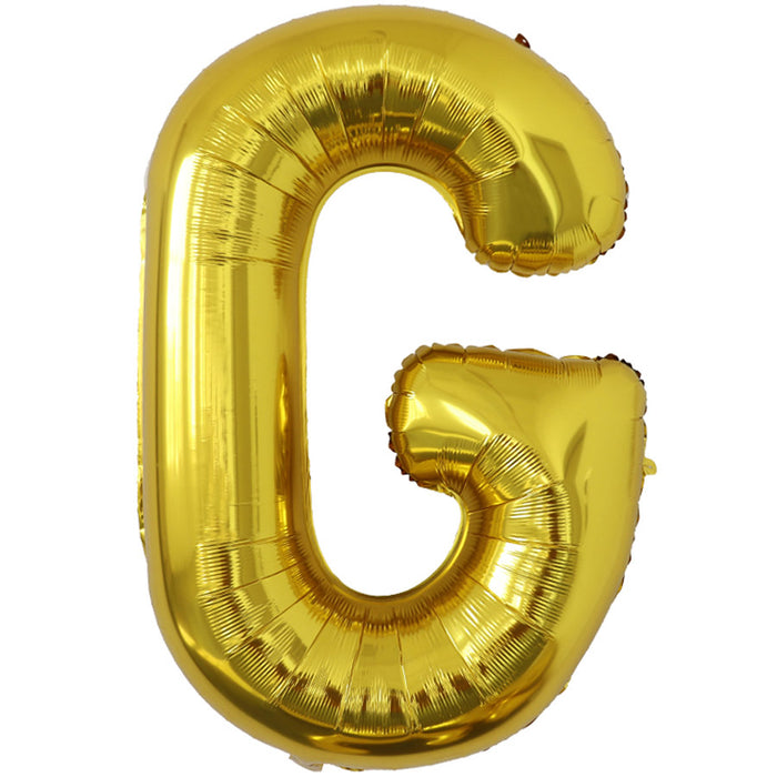 "G" Gold Jumbo Metallic Balloon | 1ct.