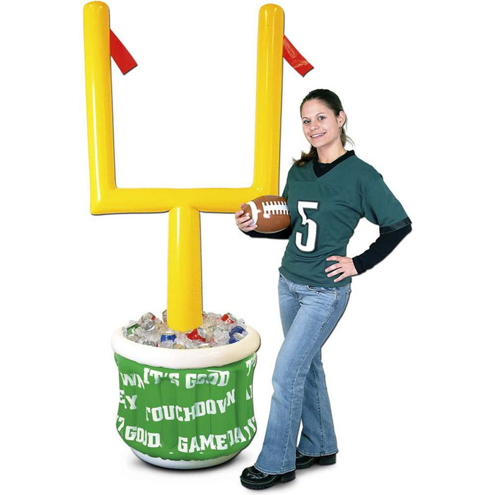 Football Inflatable Goal Post Cooler with Football 28"x72" | 2ct