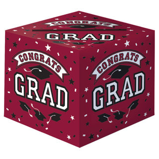 Graduation Maroon Cardholder Box  | 1 ct