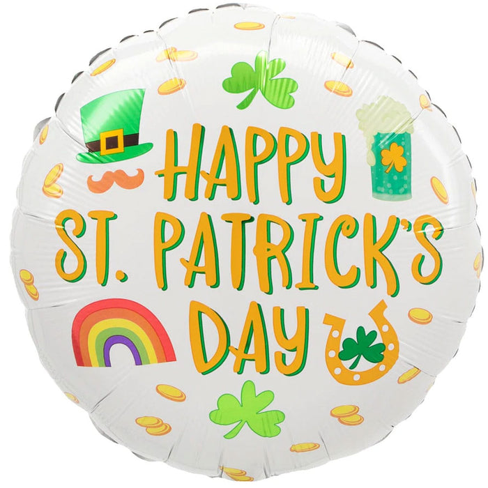 Happy St. Patrick's Day Icons Balloon 17" | 1ct