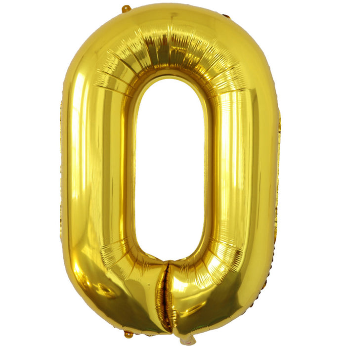"O" Gold Jumbo Metallic Balloon | 1ct