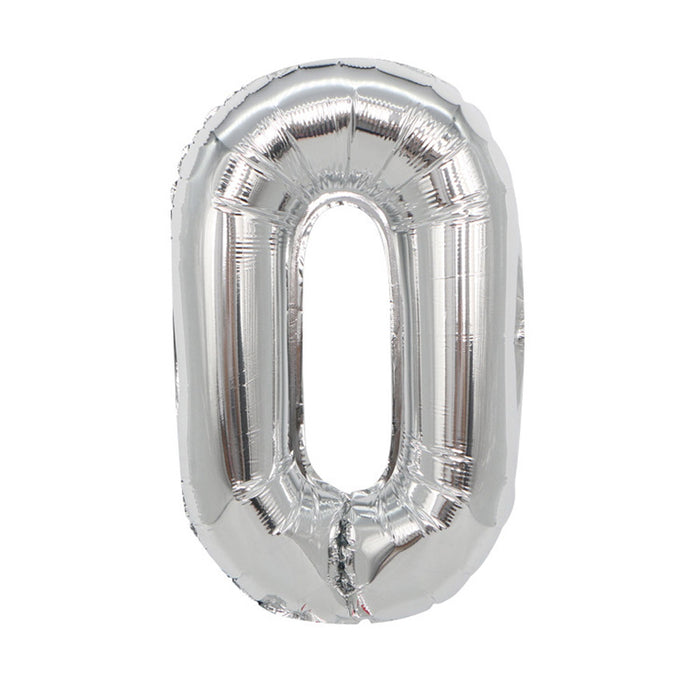 Air Filled Silver Mylar ''O'' Letter Balloon, 16" | 1 ct