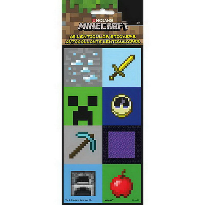Minecraft Stickers 16pk  | 1ct