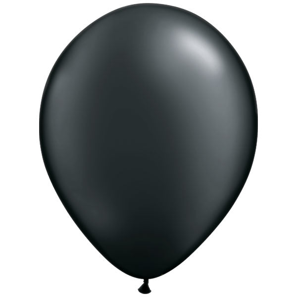 Pearl Onyx Black, Latex Balloon With Helium and Hi-Float 11'' | 1 ct