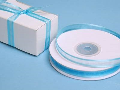  White Ribbon for Gift Wrapping 3/8 in 25 Yards White