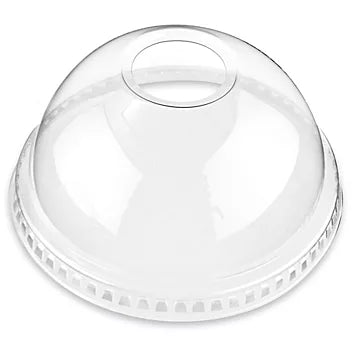 PET Clear Cups Dome Lids with hole 7oz | 50ct