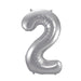 Air-filled Silver Number Balloon 2
