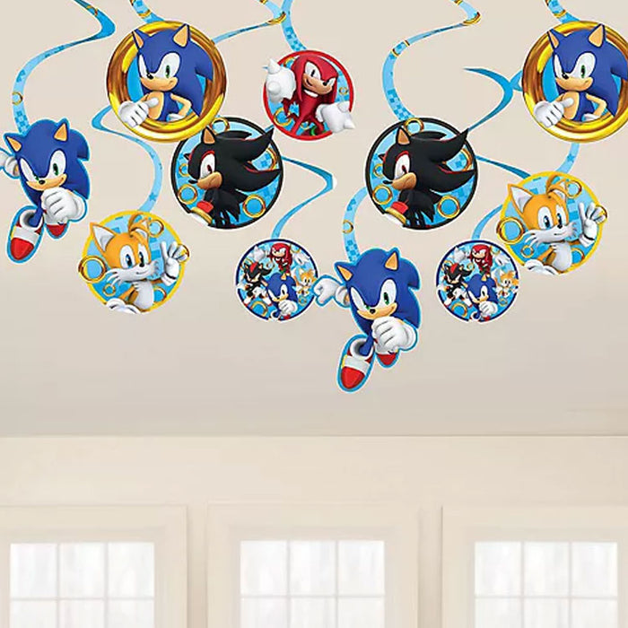 Sonic Swirl Decorations | 12pcs