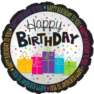 18-Inch Happy Birthday Gifts Mylar Balloon