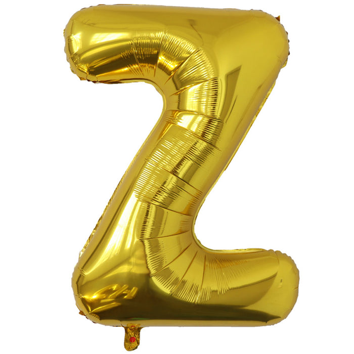 "Z" Gold Jumbo Metallic Balloon | 1ct.