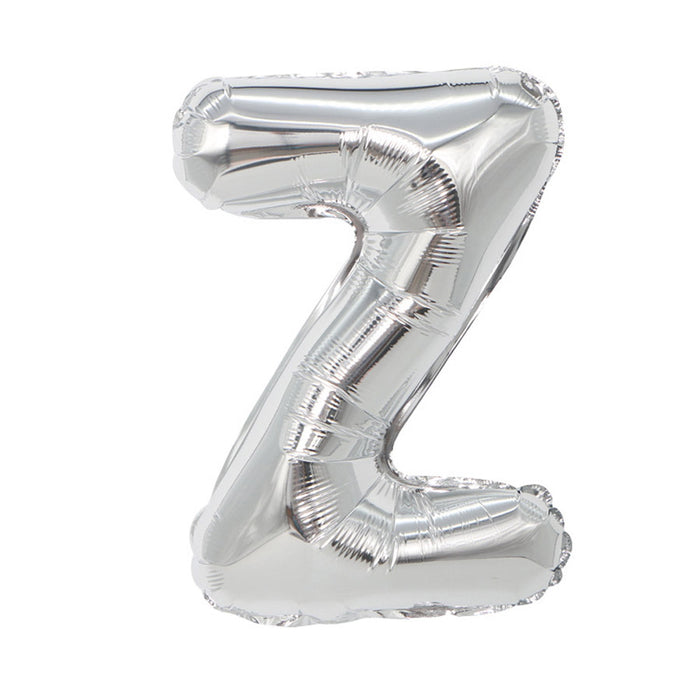Silver Mylar ''Z'' Letter Balloon, 16" | 1 ct