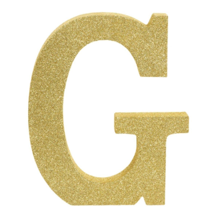 Glitter Gold Decorating Letter G | 1 ct