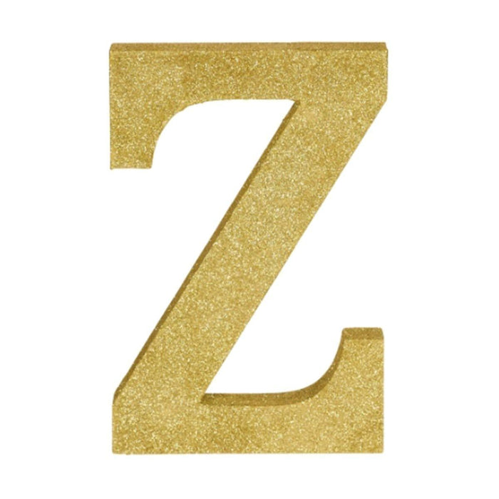 Glitter Gold Decorating Letter Z | 1 ct