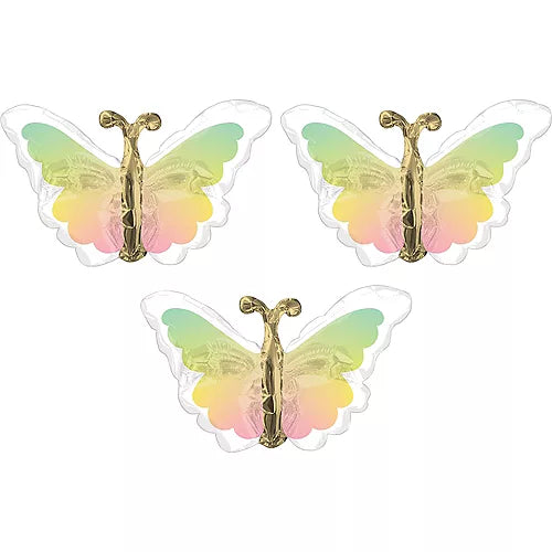 Air-filled Butterfly Balloons 3pcs | 1ct