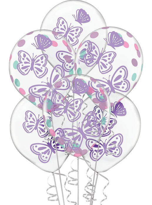 Flutter Flat Confetti Balloons 12in | 6ct