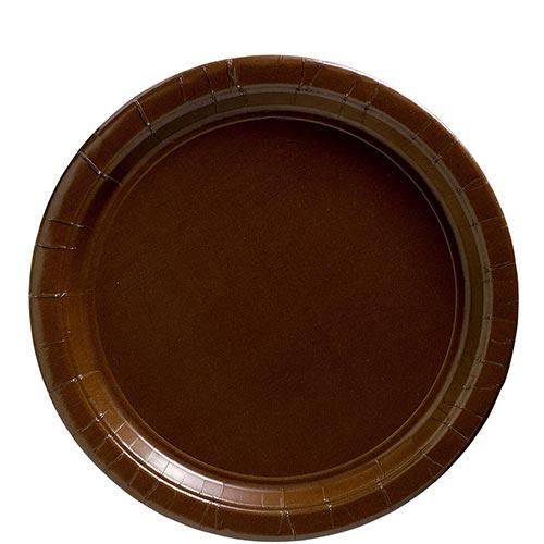 Chocolate Brown Lunch Paper Plates 8.5" | 20ct