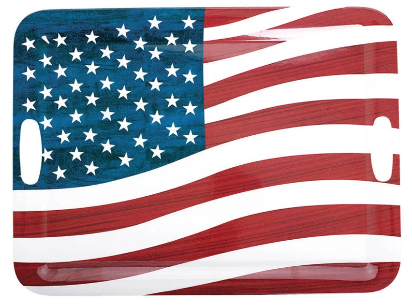 Patriotic American Flag Large Serving Tray | 1ct