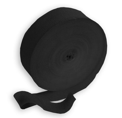 Black 500' Crepe Paper Streamer