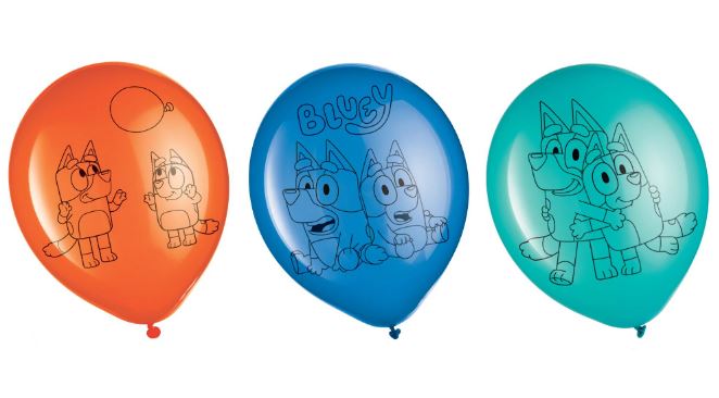 Bluey Flat Latex Balloons 12" | 6ct