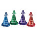 Fringed Foil Happy Birthday Party Hats 13"