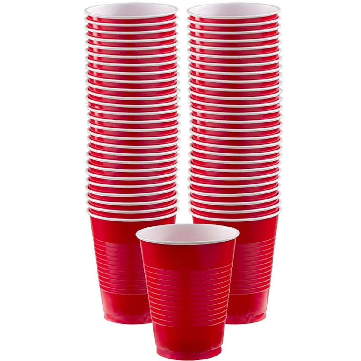 18oz Plastic Cup 50ct Bright Pink
