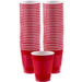 Apple Red 16oz Plastic Cups | 50ct