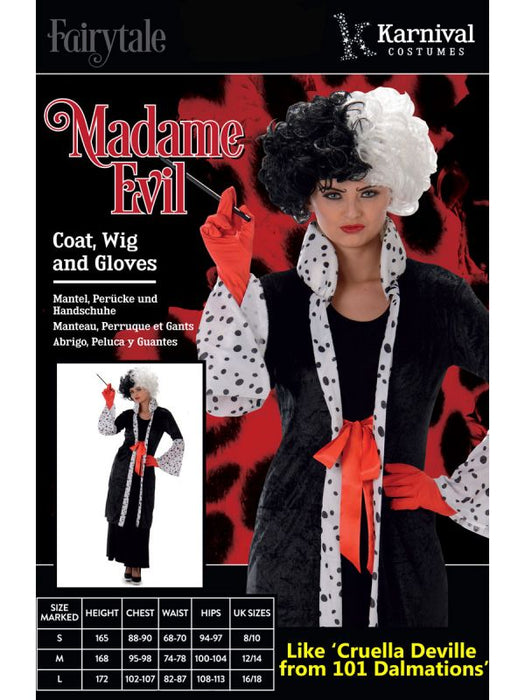 Madame Evil Women's Costume, X-Small | 1ct
