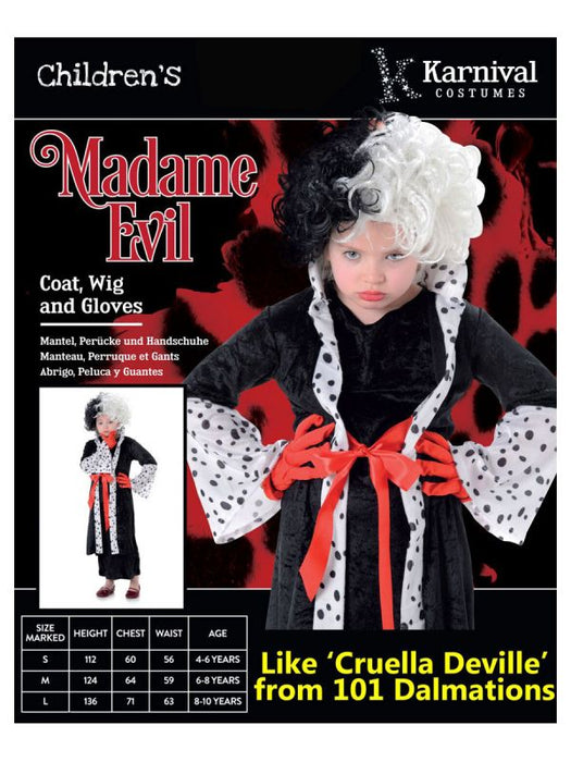 Madame Evil Childs Costume, Small | 1ct