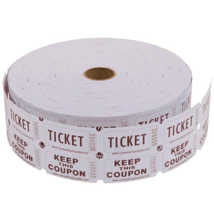 White Double Ticket Roll | 2000ct