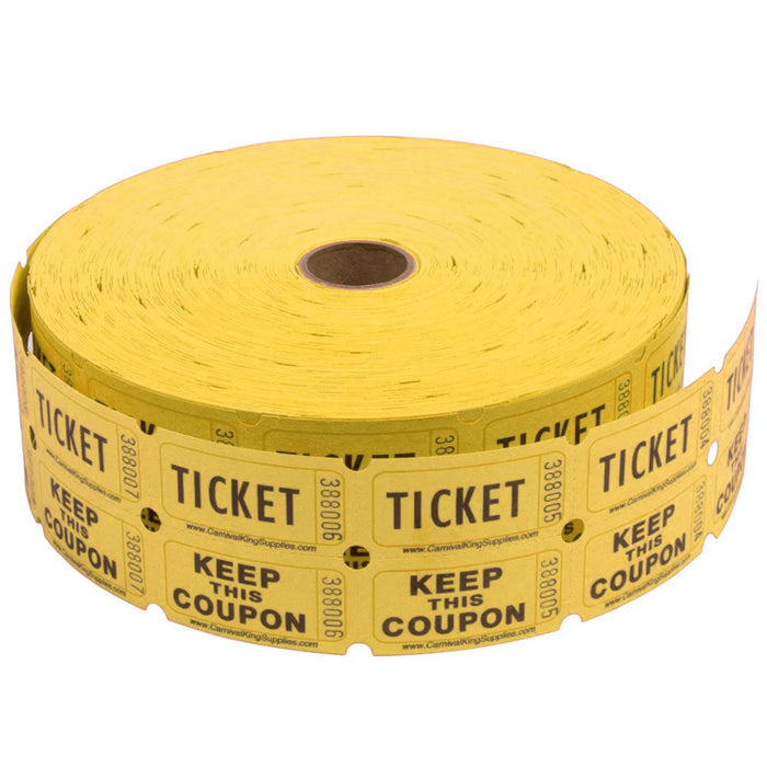 Yellow Double Ticket Roll | 2000ct